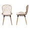Baxton Studio Sabelle Modern Bohemian Natural Finished Teak Wood and Greywashed Rattan 2-Piece Dining Chair Set 231-2PC-12822-ZORO - alternate 4